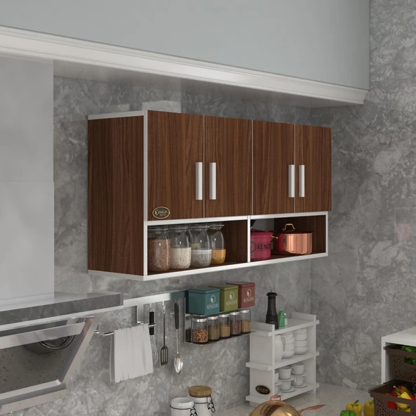 Kenzlife hazır mutfak vesper cvz 060*120*22 mutfak banyo dolabı kapaklı raflı ürün görseli 1