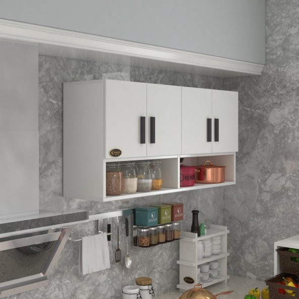 Kenzlife hazır mutfak vesper byz 060*120*22 mutfak banyo dolabı kapaklı raflı ürün görseli 1