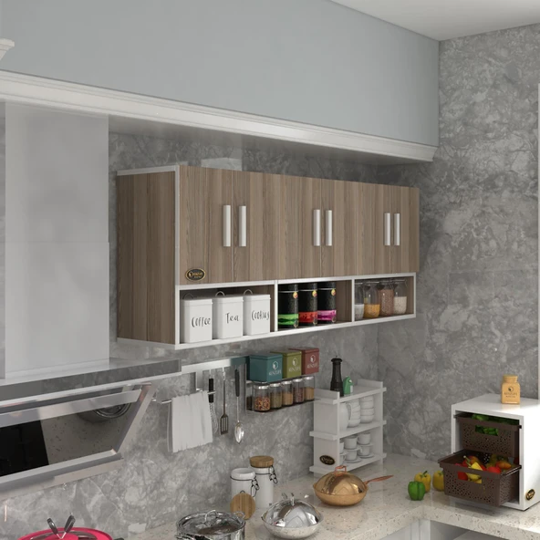 Kenzlife hazır mutfak vice crd 060*180*22 mutfak banyo dolabı kapaklı raflı ürün görseli 1