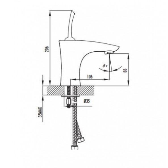Creavit PL1801 Planet Lavabo Armatürü - Resim 2