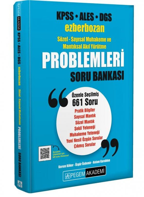 KPSS ALES DGS Ezberbozan Sözel Sayısal Muh ve Mantıksal Akıl Yürütme Problemleri Soru Bankası Pegem ürün görseli 1