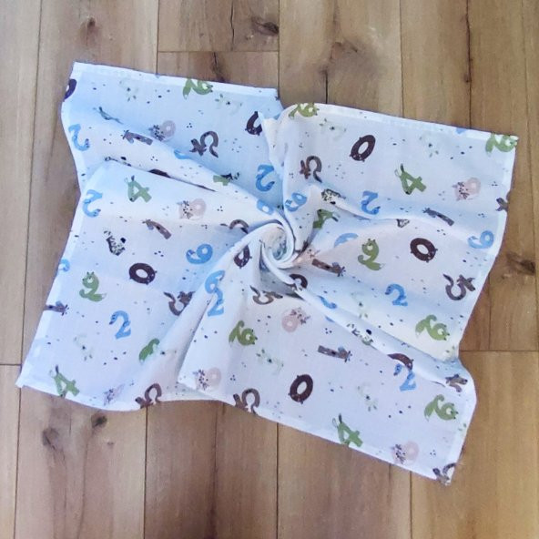 S-Mall Müslin Bebek Battaniyesi -Rakamlar -100 Pamuk -75x85 cm ürün görseli 1