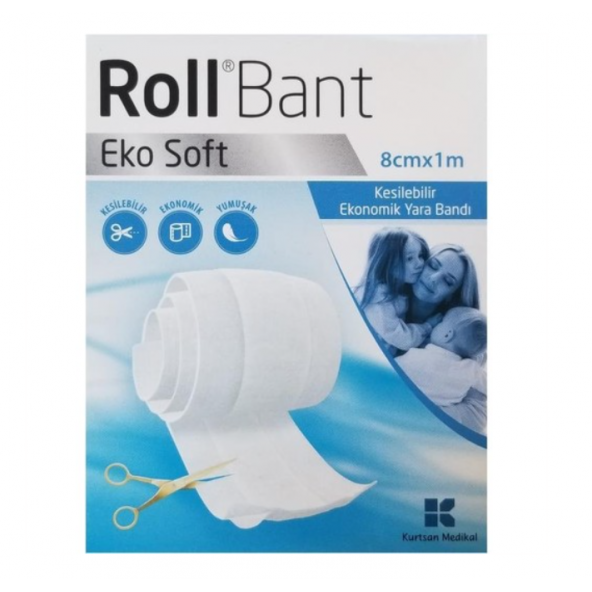 Rollbant Eko Soft Kesilebilir Ekonomik Yara Bandı 8 cm x 1 mt ürün görseli 1
