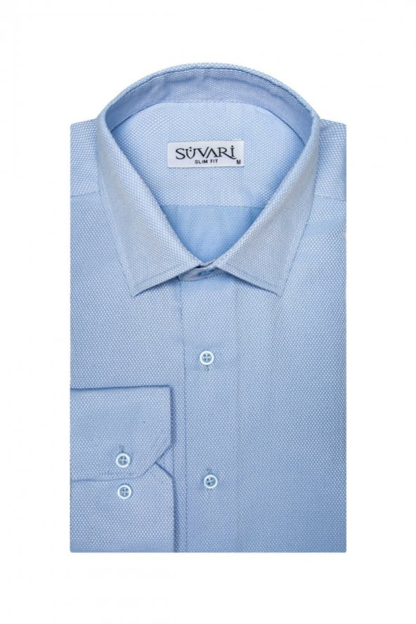 Armür Desenli Slim Fit Erkek Gömlek ürün görseli 1