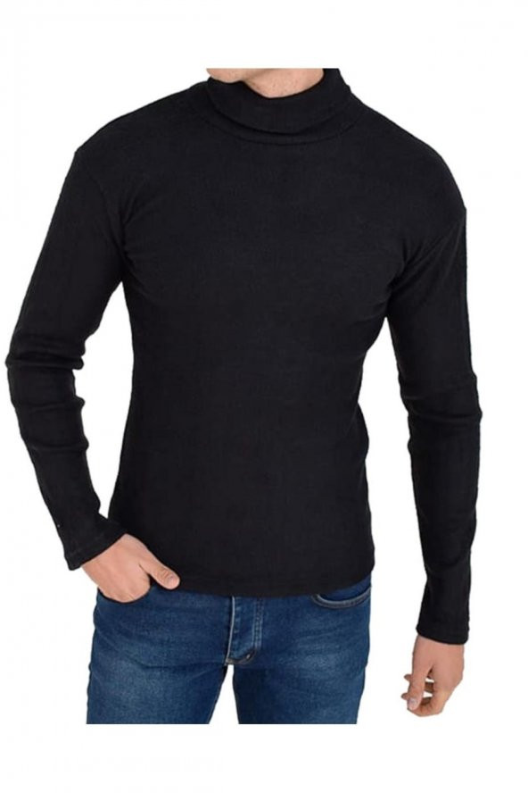 Boğazlı Slim Fit Triko Kazak ürün görseli 1