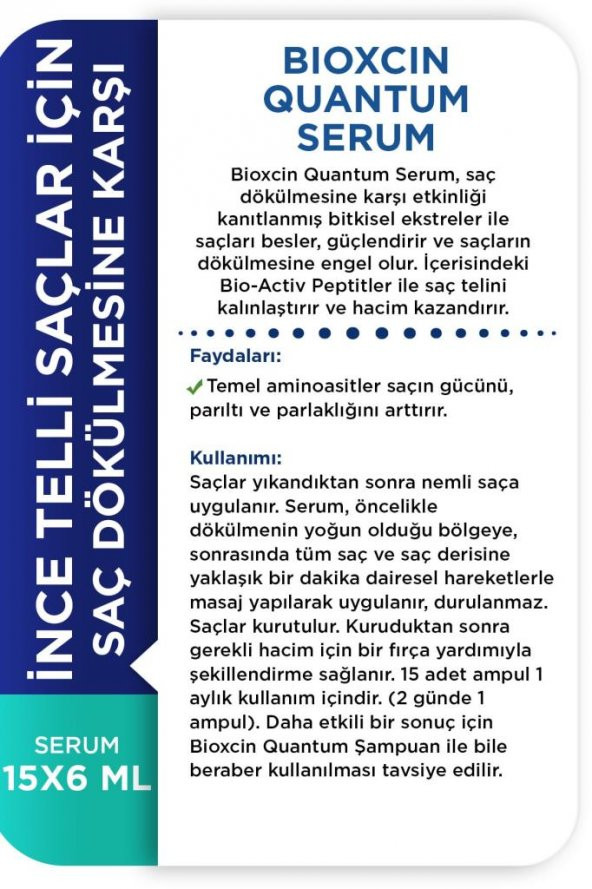 Bioxcin Quantum Serum 15x6 ml - Resim 3
