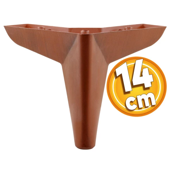 Napoli Lüks Mobilya Kanepe Sehpa Puf Koltuk Ayağı 14 Cm Kahverengi Ahşap Desenli Baza Ayakları ürün görseli 1