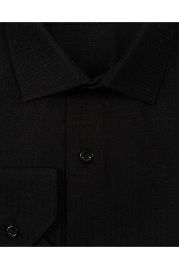 Slim Fit Armür Desenli Beyaz Erkek Gömlek ürün görseli 1
