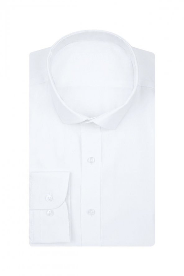 Slim Fit Beyaz Erkek Gömlek ürün görseli 1