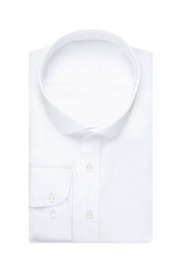 Slim Fit Beyaz Erkek Gömlek ürün görseli 1