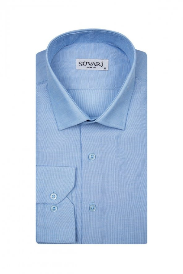 Slim Fit Filafil Erkek Gömlek ürün görseli 1