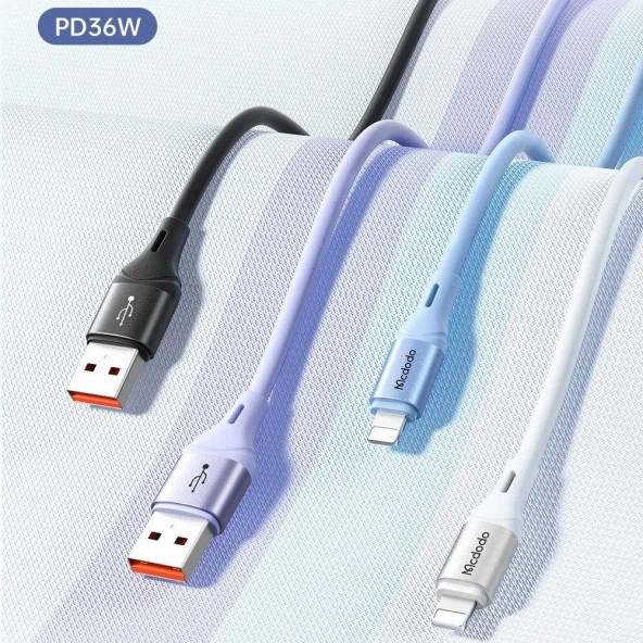Mcdodo CA-1834 36W Usb İphone Hızlı Data-Şarj Kablo 1.2m-Mavi ürün görseli 1