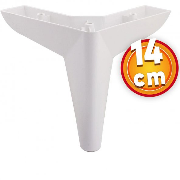 Lüks Mobilya Kanepe Sehpa Puf Koltuk Ayağı 14 cm Beyaz Baza Ayak ürün görseli 1