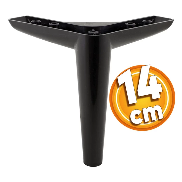 Piko Lüks Mobilya Kanepe Sehpa Tv Ünitesi Koltuk Ayağı 14 Cm Siyah Baza Ayakları ürün görseli 1