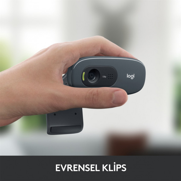 Logitech C270 HD 720P Webcam 960-001063 - Resim 3