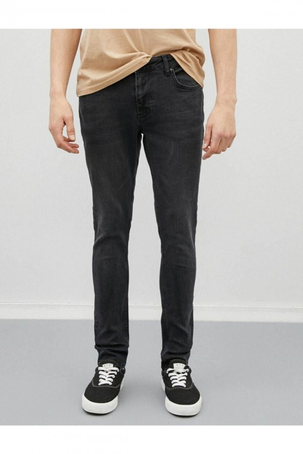 Erkek Jean Pantolon Antrasit - Resim 3