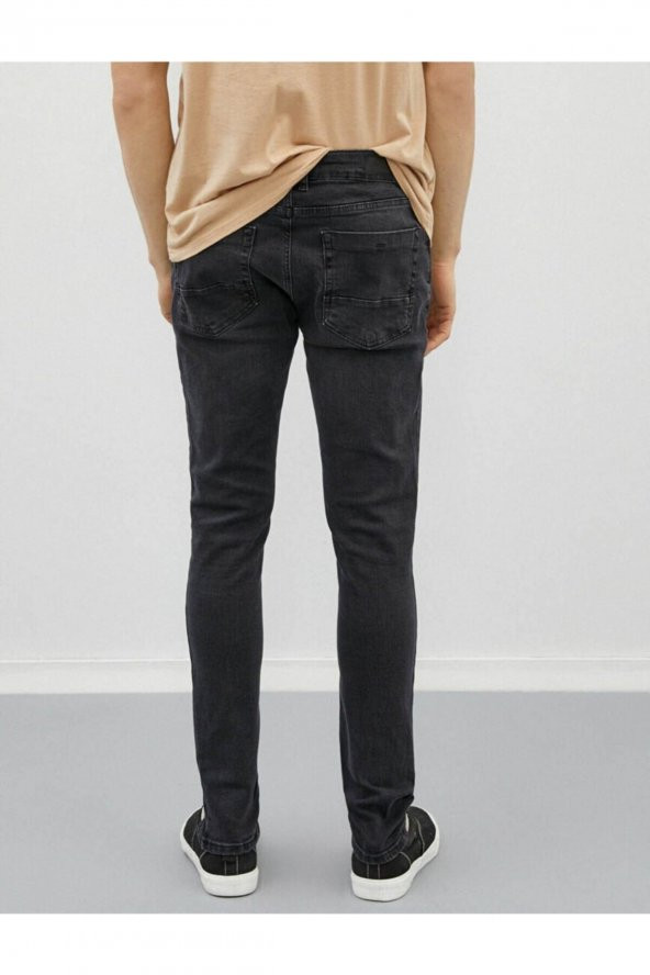 Erkek Jean Pantolon Antrasit - Resim 4