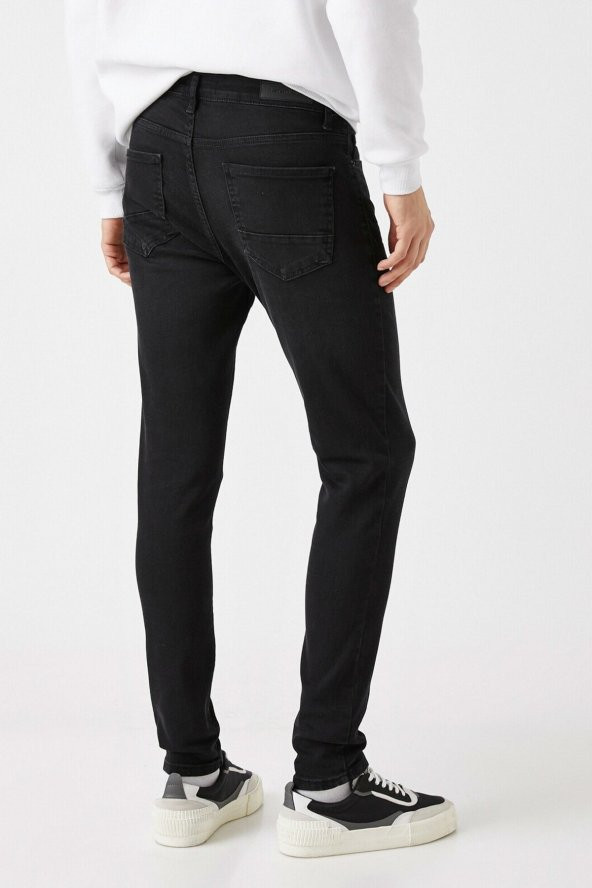 Erkek Siyah Jeans 1YAM43059MD - Resim 4