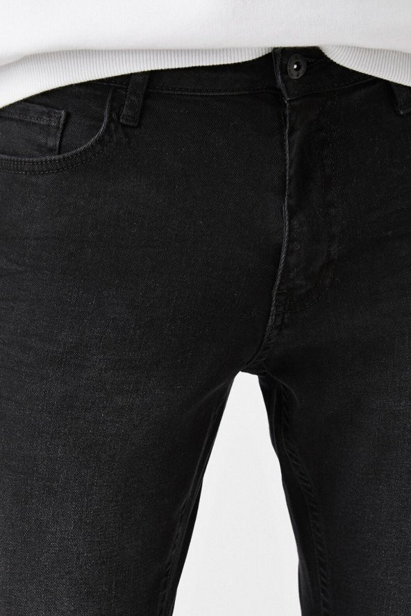 Erkek Siyah Jeans 1YAM43059MD - Resim 5