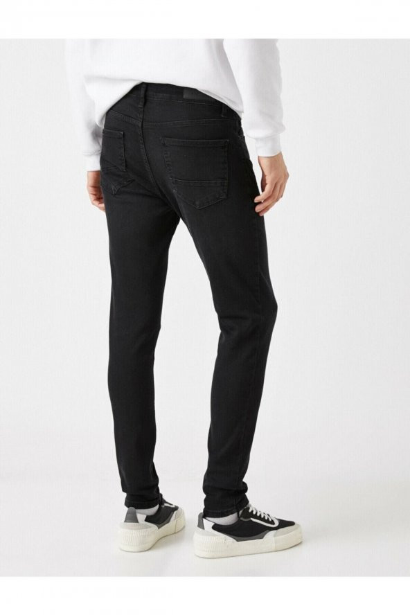 Erkek Siyah Jeans 1YAM43059MD - Resim 9