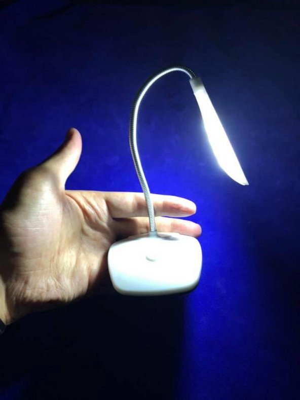 Mini Led Masa Lambası - Pilli Kitap Okuma Işığı - Led Lamba - Resim 3