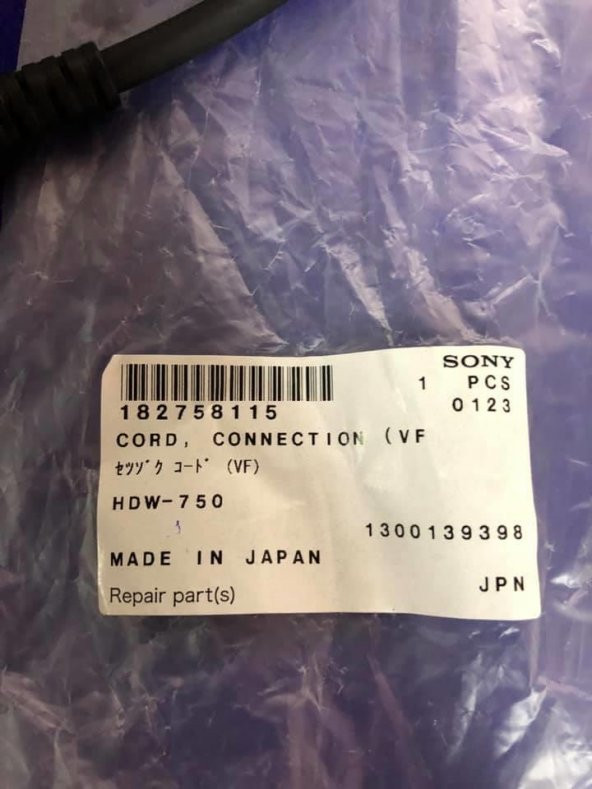 Sony HDW-750 Connection Kablo - Resim 2