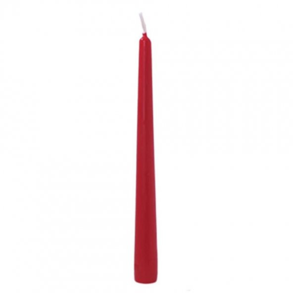 Kırmızı Şamdan Mumu - 26cm x 22mm Şamdan Konik Mum ürün görseli 1