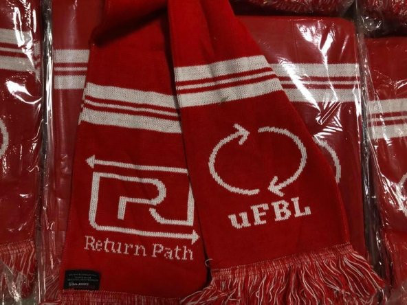 Çift Yönlü Örgü Atkı - Kırmızı Beyaz Atkı - Resim 5