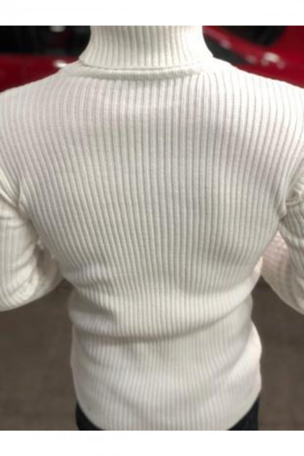 Boğazlı Slim Fit Triko Kazak - Resim 2