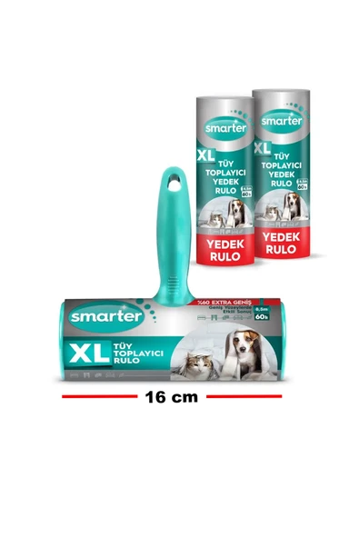 SMARTER XL TÜY TOPLAYICI RULO + 2 YEDEK RULO ürün görseli 1