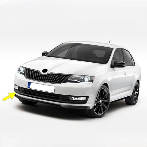 Skoda Rapid 2017-2020 Ön Sağ Sis Farı Çerçevesi Kromsuz 5JA807682A ürün görseli 1