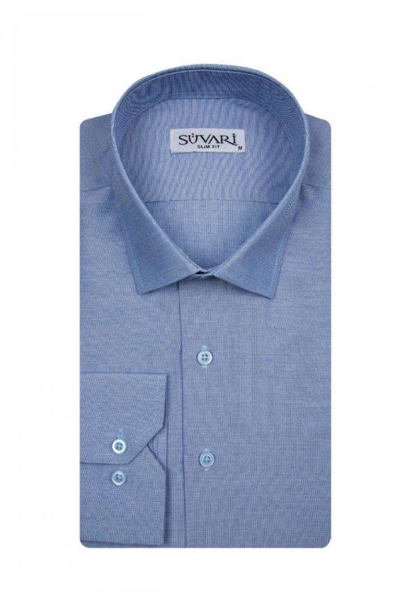 Slim Fit Filafil Erkek Gömlek - Resim 5