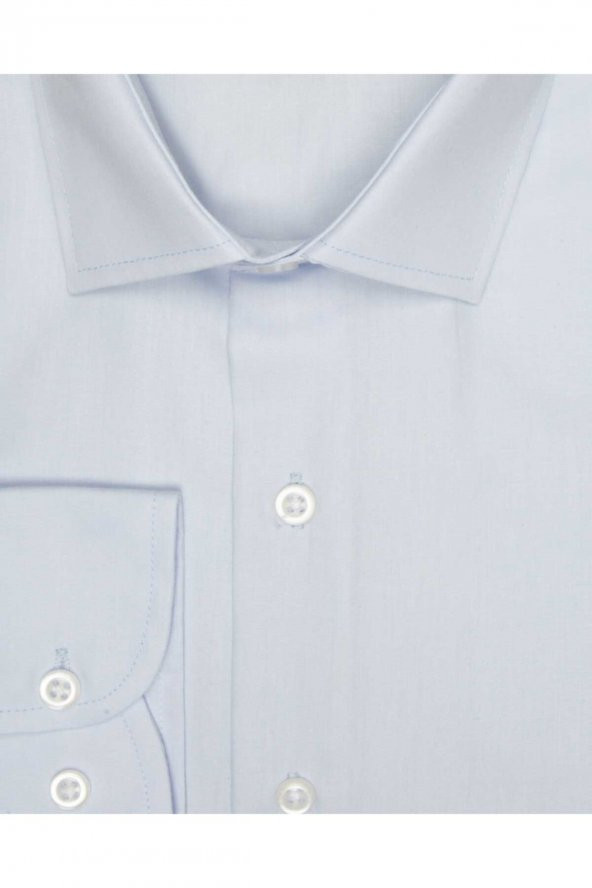 Slim Fit Beyaz Erkek Gömlek - Resim 2