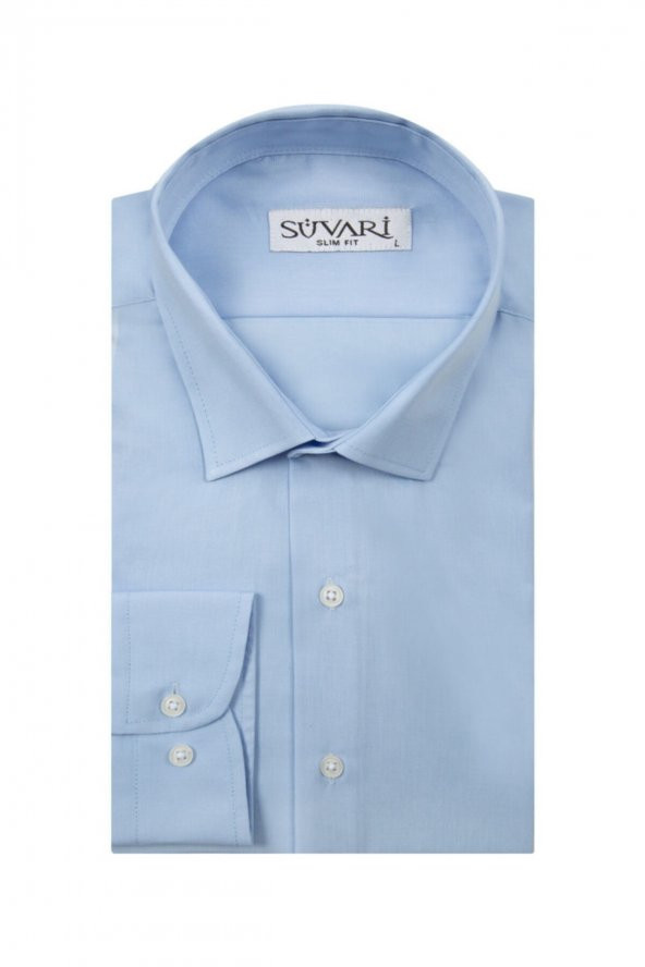 Slim Fit Beyaz Erkek Gömlek - Resim 3