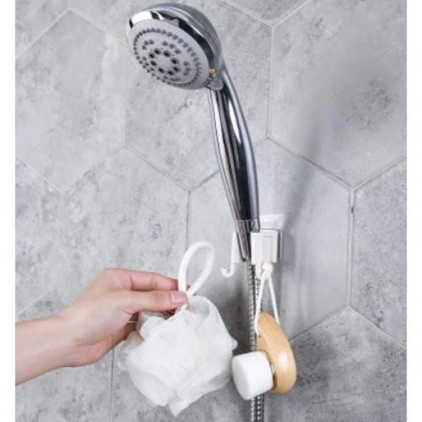 Banyo Duş Başlığı Tutucu ve Lif Askısı Kendinden Yapışkanlı ürün görseli 1