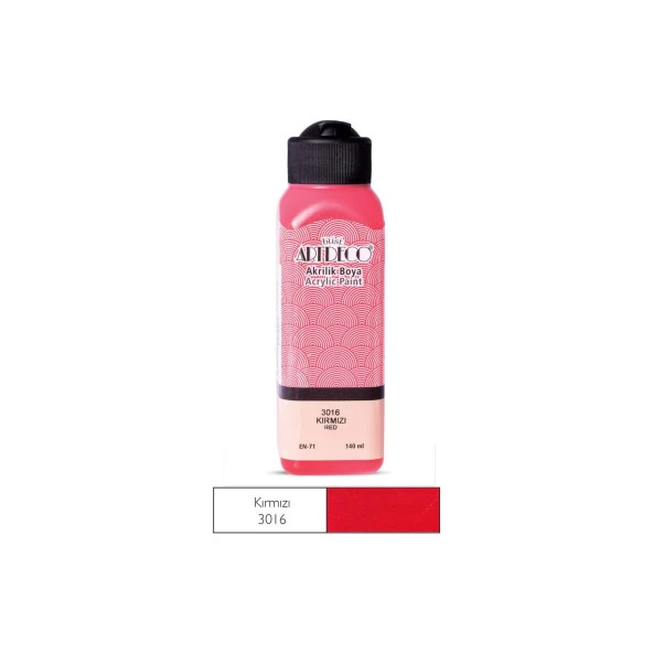 Artdeco Akrilik Boya 140 ML Kırmızı Akrilik Boya (12 Li Paket) ürün görseli 1
