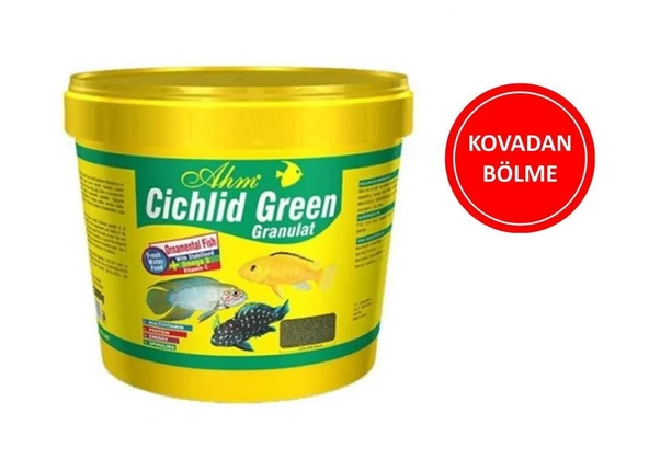 Ahm Cichlid Green Granulat Balık Yemi ( Kovadan Bölme ) 50 GR ürün görseli 1