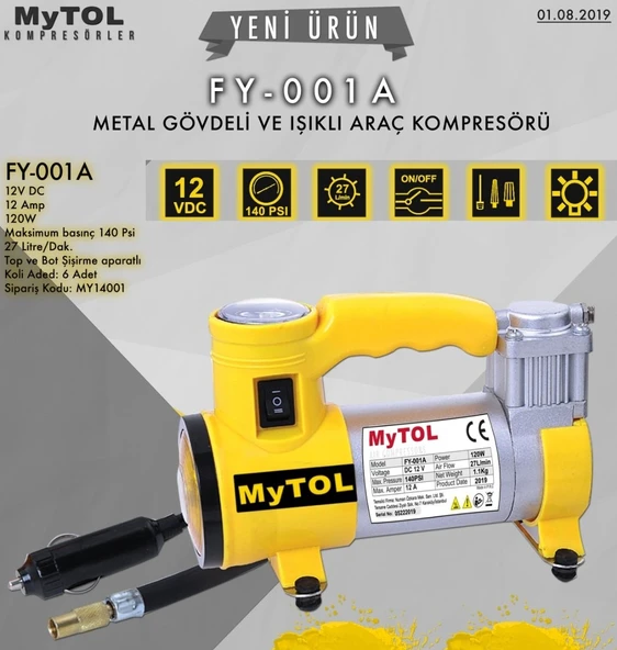 MYTOL FY 001A Mini Kompresör - Resim 2