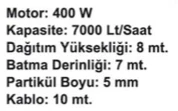 Max Extra QSB-H-400 Dalgıç Pompa (5m) - Resim 2