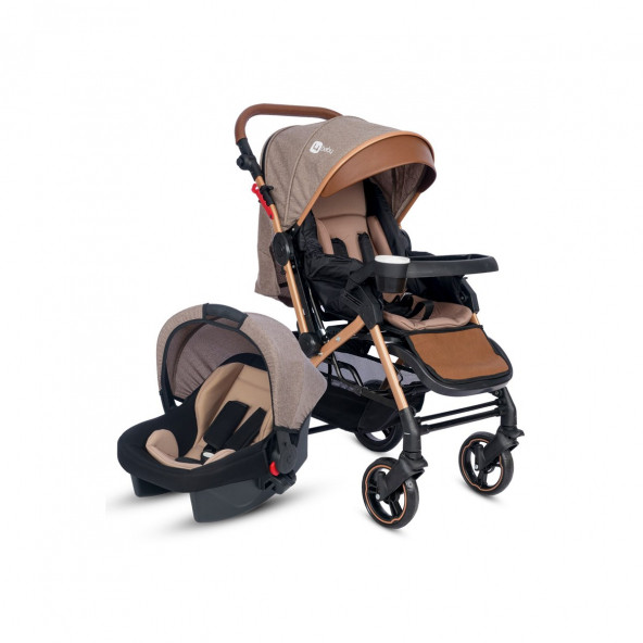 4 Baby Active Gold Plus Travel Sistem Bebek Arabası Kahverengi ürün görseli 1