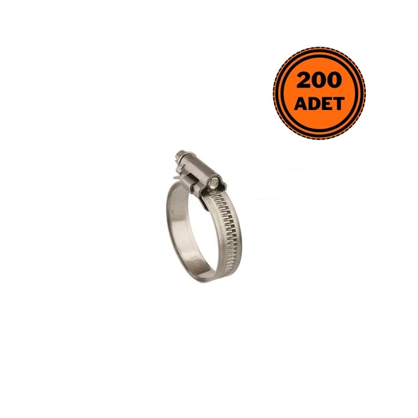 Mikalor 200 Adet W2 Hortum Kelepçesi 12-22 mm 430 Paslanmaz ürün görseli 1