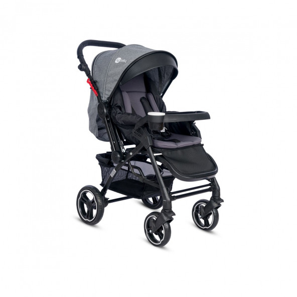 4 Baby Active Plus Çift Yönlü Bebek Arabası Gri ürün görseli 1