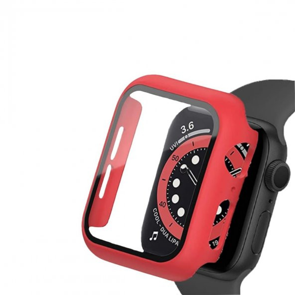 BİNANO APPLE WATCH 44MM SENSE KASA VE EKRAN KORUYUCU KIRMIZI ürün görseli 1