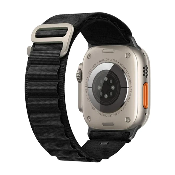 E2M APPLE WATCH 42-44-45-46-49MM KRD-26 ALPINE SİYAH KORDON ürün görseli 1