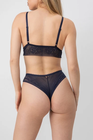 DoReMi Dolgusuz Hazel Dantel Bralet Takım - Resim 6