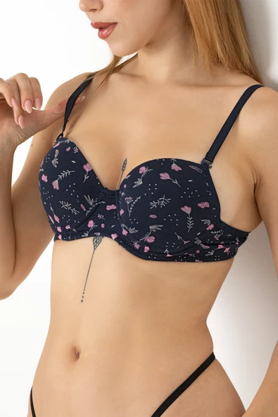 DoReMi Desenli Push Up Sütyen - Resim 3