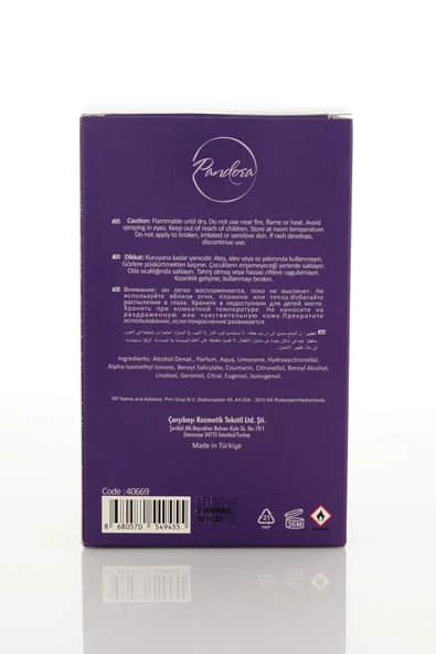 Alberto Taccini PANDORA Kadın Parfümü -100 ml - Resim 6