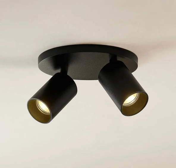 Rsylight Retro Metal 2 li Hareketli Spot Led Avize Beyaz Led Ampullü ürün görseli 1