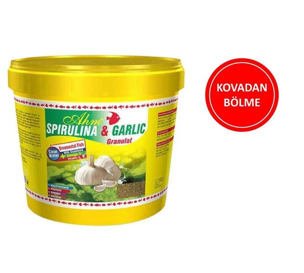 Ahm Spirulina Garlic Sarımsaklı Balık Yemi ( KOVADAN BÖLME ) 50 Gr ürün görseli 1