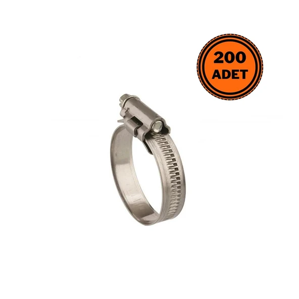 Mikalor 200 Adet W2 Hortum Kelepçesi 20-32 mm 430 Paslanmaz ürün görseli 1